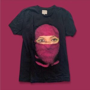 Beyoncé Concert Tshirt Cotton Shirt Eleven Paris Black Tee with Pink Graphic